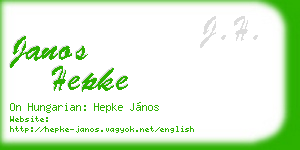 janos hepke business card